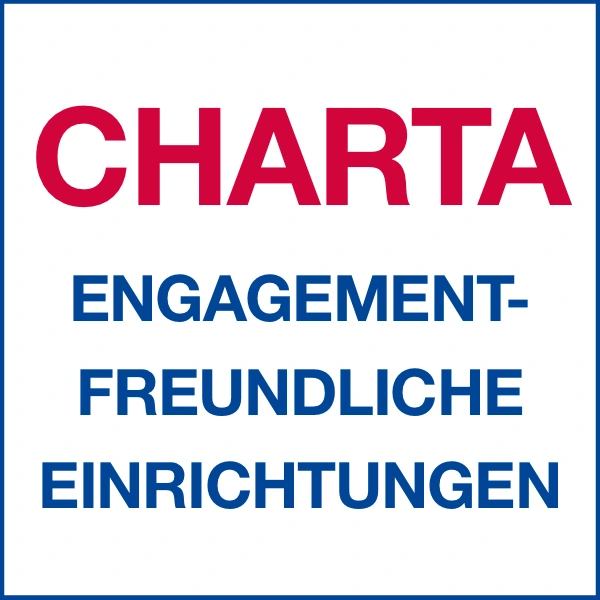 Das Bild zeigt ausschließlich Text: Charta für engagementfreundliche Einrichtungen.